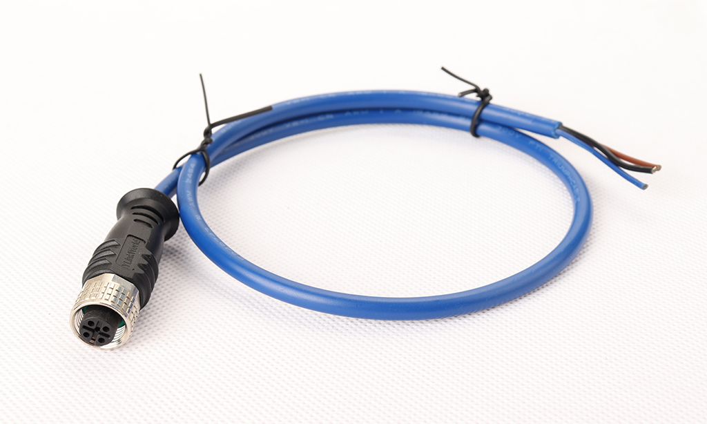 M12 blue 4-pin waterproof cable